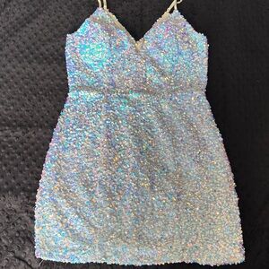 Fashion Nova Iridescent Sequin Dress